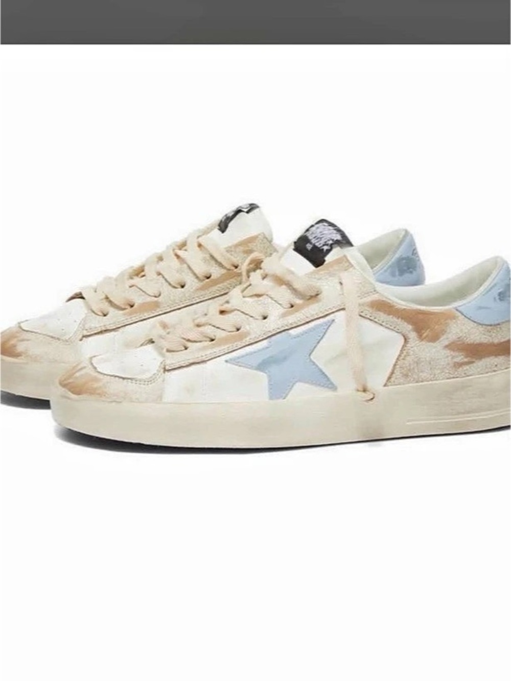 Golden Goose Stardan Sneakers EU 39 Cream & Blue Star